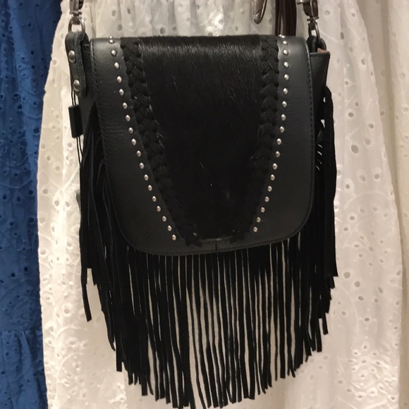 Montana West Handbags - New Genuine Leather Hair Crossbody Messenger Bag